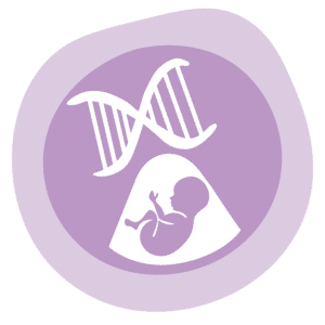 kromosom och foster ikon för ultraljud